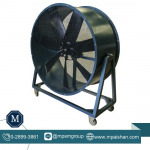 พัดลมถังกลม โครงเหล็กมีล้อเลื่อน - พัดลมระบายอากาศโรงงาน