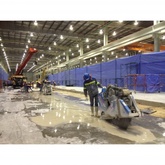 ตัดจ๊อยคอนกรีต ตัดแร้มป์ก้างปลา 