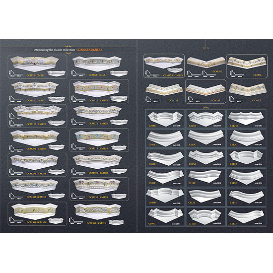 Classic Cornices Corners (คิ้วบัว) คิ้วบัว   ปูนปั้น   เสาโรมัน   โดม   หลุยส์   ฝ้าเพดาน   บัวปูนปลาสเตอร์ 