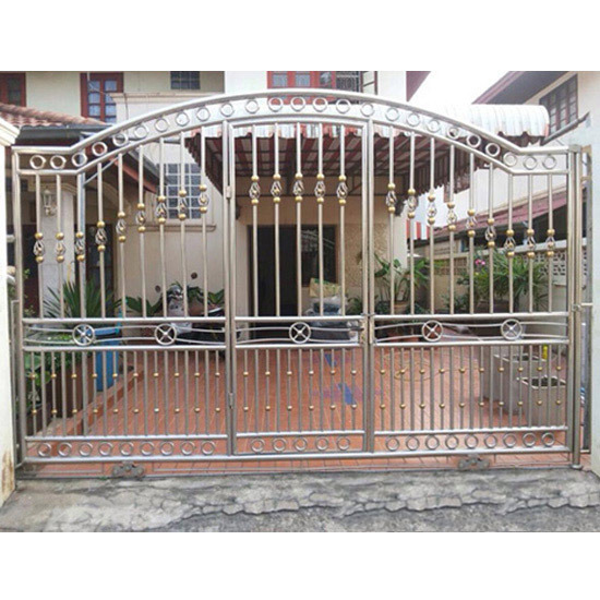 ประตูสเตนเลส ประตูสเตนเลสผสมไม้  ประตูสเตนเลส  ประตูรั้ว 