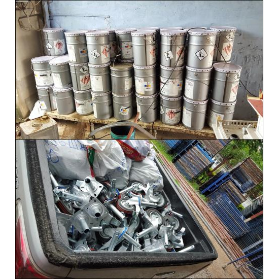 สีกันสนิม ล้อนั่งร้าน และอื่นๆ นั่งร้าน  นั่งร้านแบบเหล็ก  ให้เช่านั่งร้าน  เครื่องมือเครื่องใช้สำหรับผู้รับเหมา  เครื่องมือช่าง  อุปกรณ์ก่อสร้าง  นั่งร้านมือสอง  อุปกรณ์นั่งร้าน  ศูนย์รวมอุปกรณ์ก่อสร้าง  ล้อนั่งร้าน  สีกันสนิม  แบบเหล็ก 