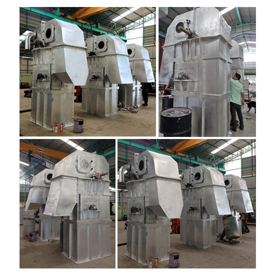 Bucket elevator stainless steel Conveyor   Idler   Roller   Pulley   ระบบลำเลียง   กระพ้อ   กระพ้อลำเลียง   พูลเลย์สายพาน   พูลเลย์   โซ่ลำเลียง   ชุดทำความสะอาดสายพาน   ชุดปาดระบบลำเลียง   สายพานลำเลียง 
