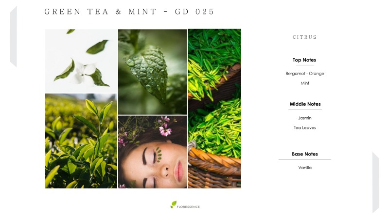 หัวน้ำหอมสำหรับใส่สบู่ Green Tea & Mint หัวน้ำหอมสำหรับใส่สบู่ Green Tea & Mint